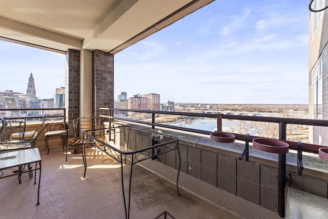 balcony featuring a view of city