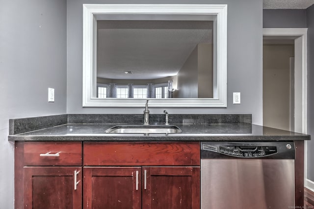 75 Redwood Dr Unit 510, East Haven, CT 06513 - kitchen featuring a sink, dark brown cabinets, and stainless steel dishwasher