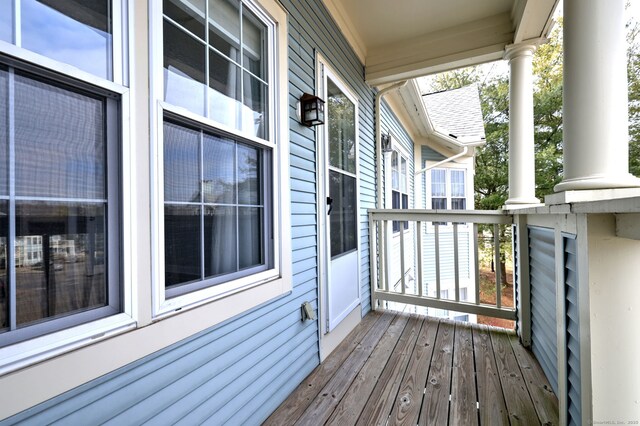 75 Redwood Dr Unit 510, East Haven, CT 06513 - wooden terrace with a porch