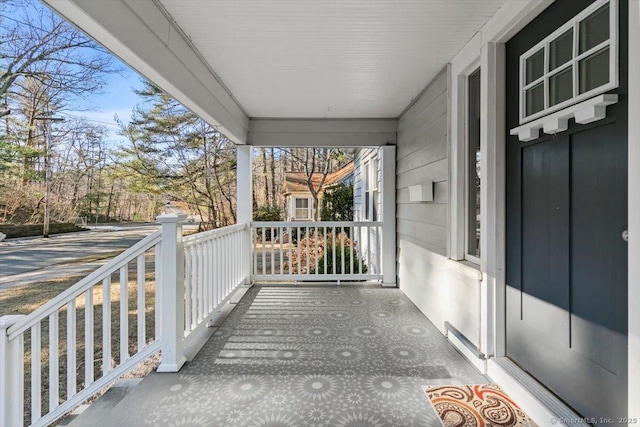 balcony with covered porch