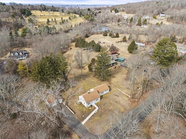 bird's eye view featuring a rural view