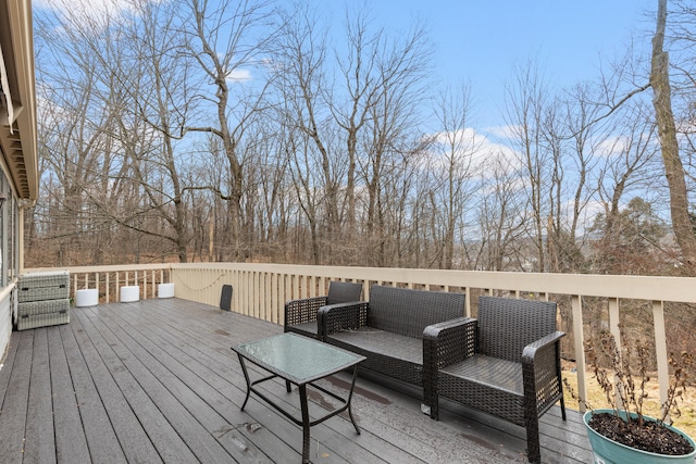 deck featuring an outdoor hangout area