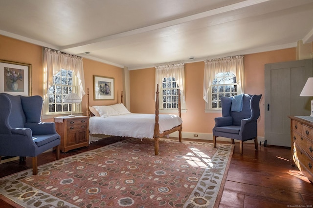 579 Taugwonk Rd, Stonington, CT 06378 - bedroom featuring dark wood-type flooring and baseboards
