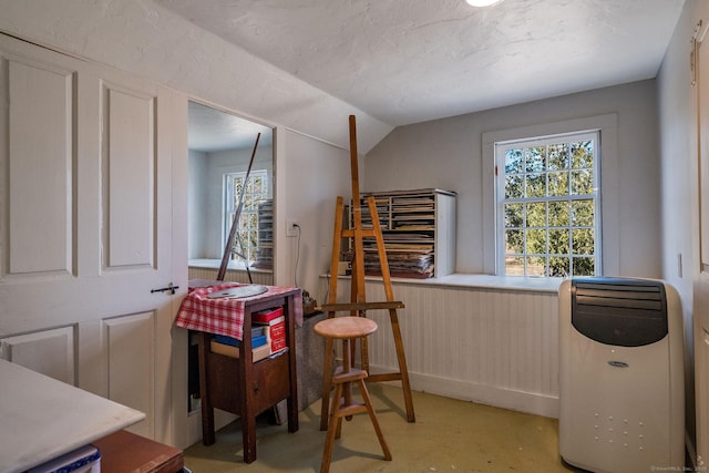 579 Taugwonk Rd, Stonington, CT 06378 - office space featuring finished concrete flooring and vaulted ceiling