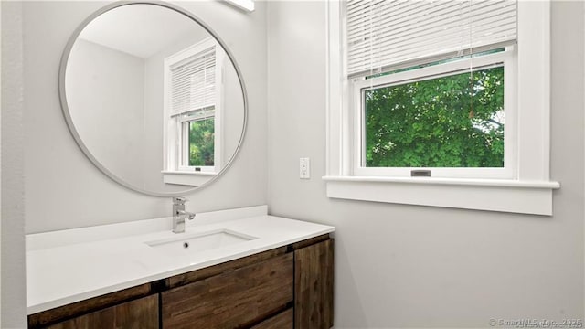 bathroom with vanity