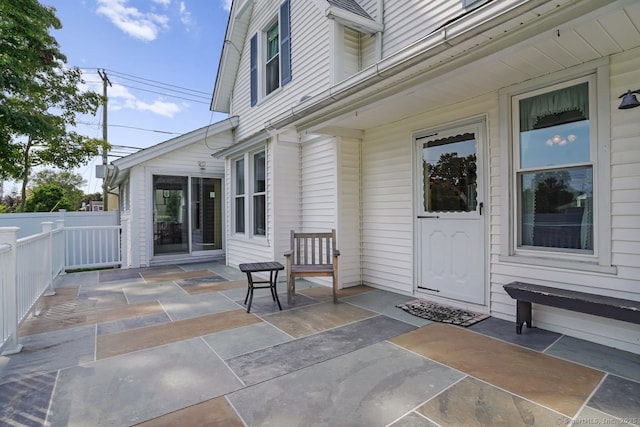 view of patio / terrace with fence