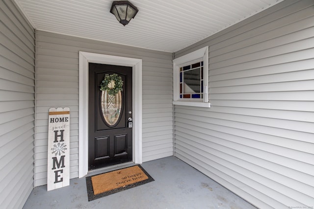 view of doorway to property