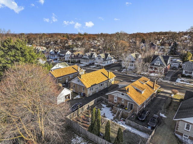 drone / aerial view featuring a residential view