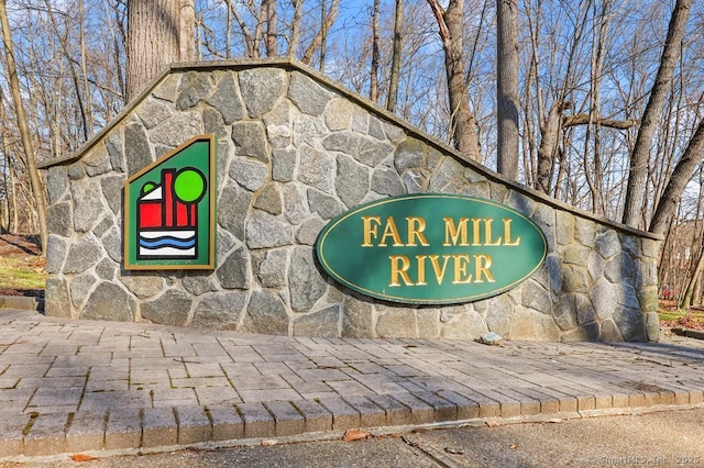 view of community sign