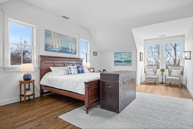 31 Birch Hill Rd, Lyme, CT 06371 - bedroom featuring wood finished floors, baseboards, and vaulted ceiling