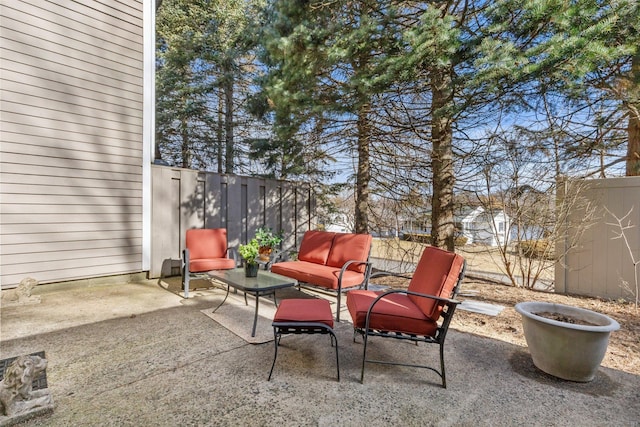 view of patio / terrace featuring a fenced backyard