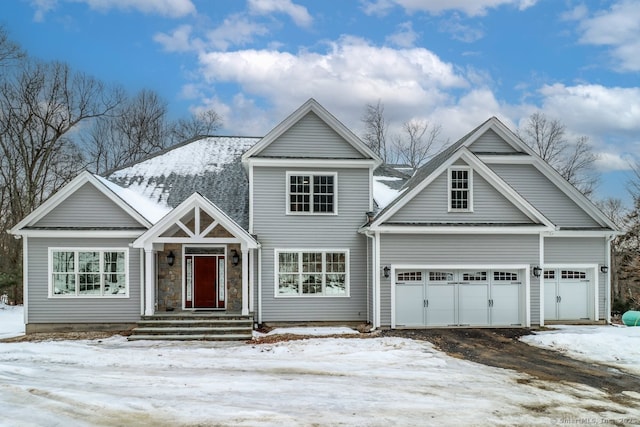 view of front facade with an attached garage