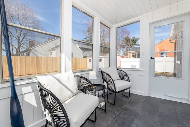 view of sunroom