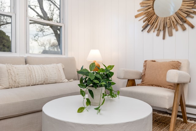 living area featuring plenty of natural light