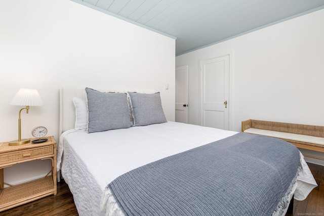 bedroom featuring wood finished floors