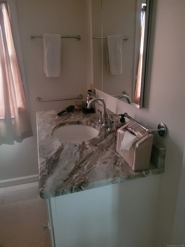 bathroom with vanity