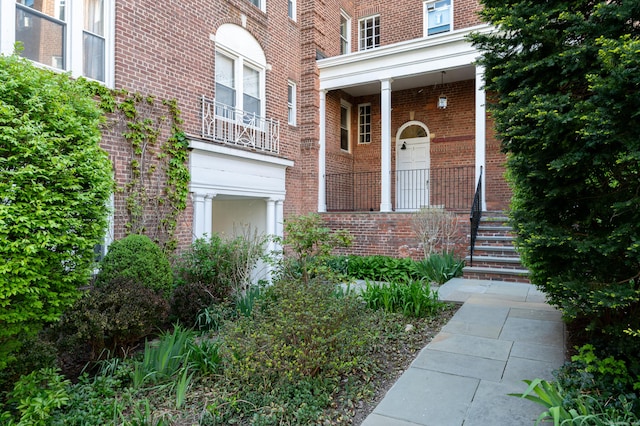 70 Strawberry Hill Ave Apt 3-3B, Stamford, CT 06902 - property entrance featuring brick siding and covered porch