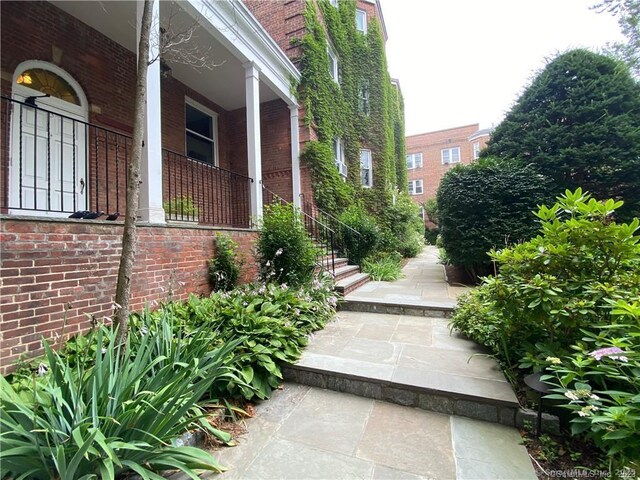 70 Strawberry Hill Ave Apt 3-3B, Stamford, CT 06902 - entrance to property with brick siding and covered porch