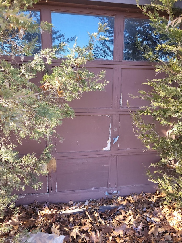 view of outbuilding featuring a garage