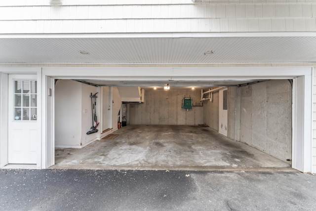 garage featuring electric panel