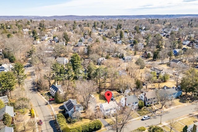 aerial view featuring a residential view