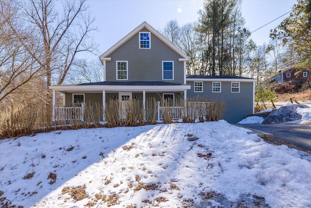 view of front of house featuring covered porch