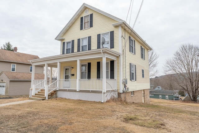 view of front facade featuring a porch