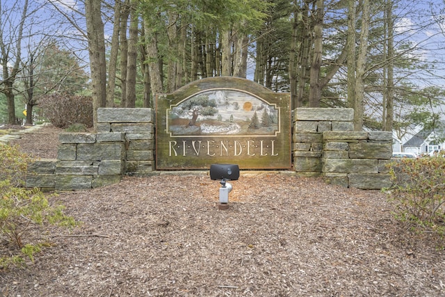 view of community sign