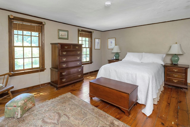 64 Old Kings Hwy S, Darien, CT 06820 - bedroom with hardwood / wood-style flooring, crown molding, and baseboards