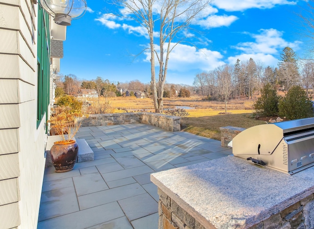 view of patio / terrace featuring exterior kitchen and area for grilling