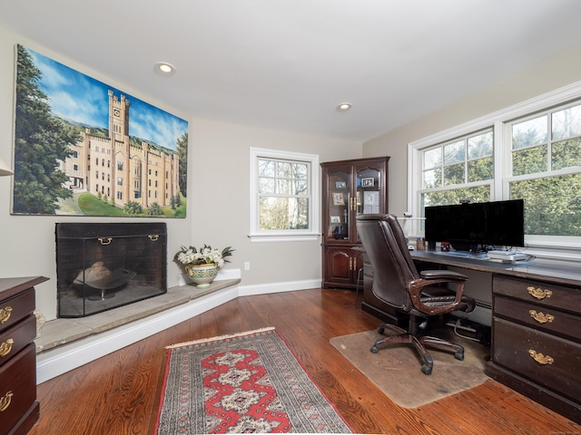 157 N Ave, Westport, CT 06880 - office space featuring dark wood-style floors, recessed lighting, and baseboards