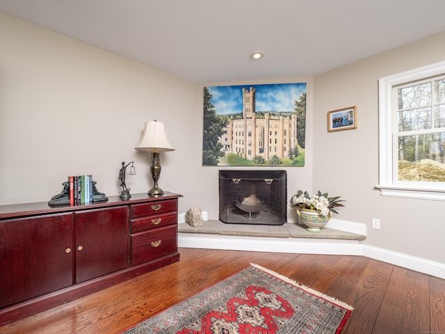 157 N Ave, Westport, CT 06880 - living area featuring recessed lighting, baseboards, and wood finished floors