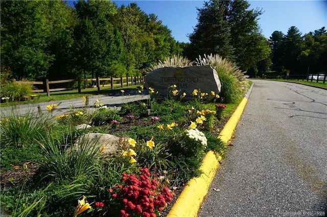 exterior space featuring curbs