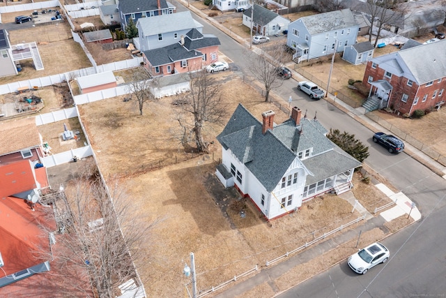 bird's eye view with a residential view