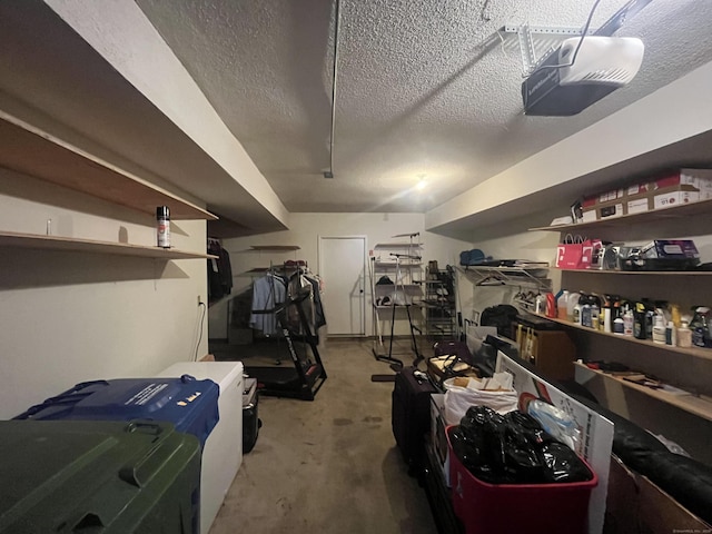 storage room featuring a garage