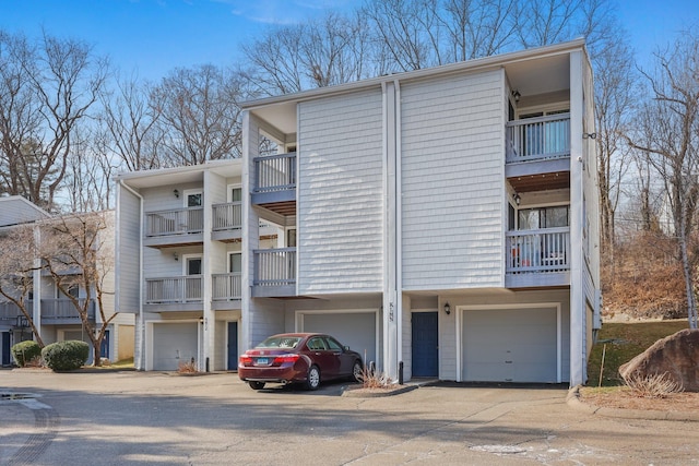 view of building exterior featuring an attached garage