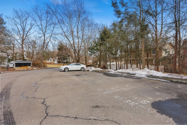 view of uncovered parking lot