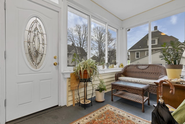 view of sunroom