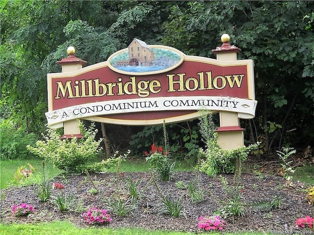 view of community sign