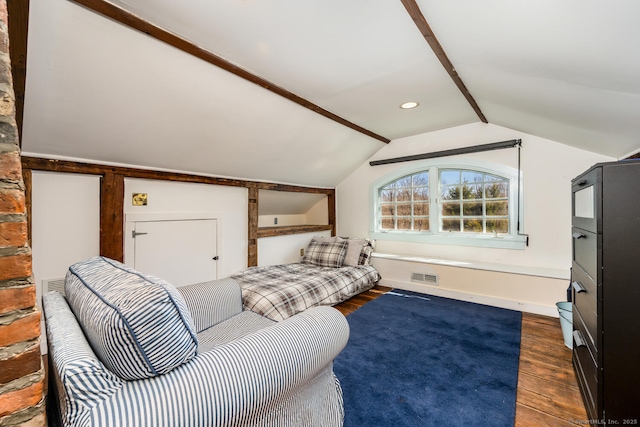 175 Mountain Rd, Wilton, CT 06897 - bedroom with dark wood-style flooring and lofted ceiling