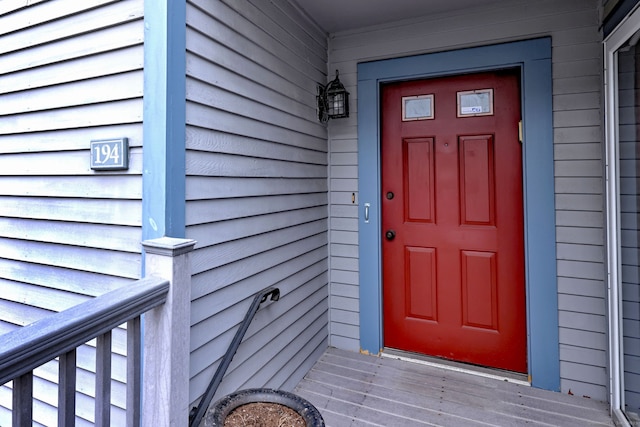 view of doorway to property