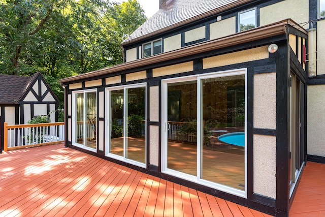 doorway to outside with hardwood / wood-style floors