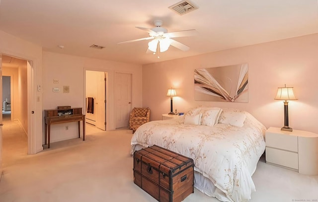 7 Canterbury Ln, Monroe, CT 06468 - bedroom featuring carpet, attic access, ceiling fan, and baseboard heating
