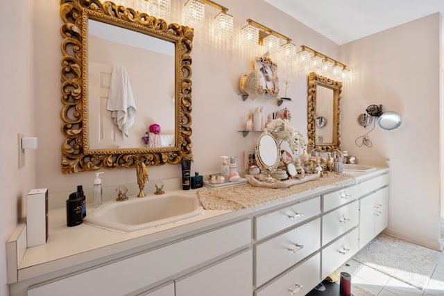 7 Canterbury Ln, Monroe, CT 06468 - full bathroom featuring double vanity and tile patterned floors
