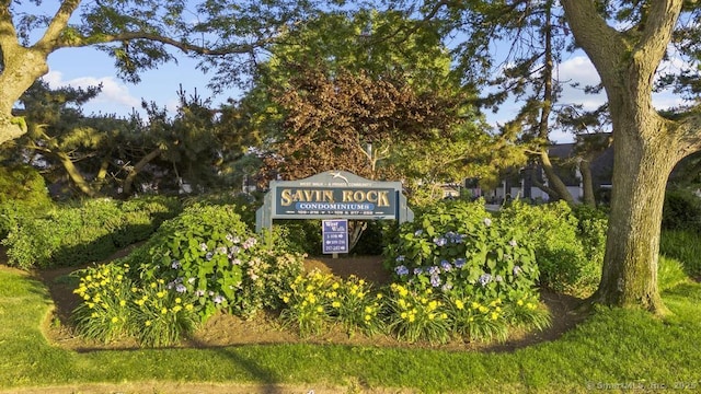 view of community sign