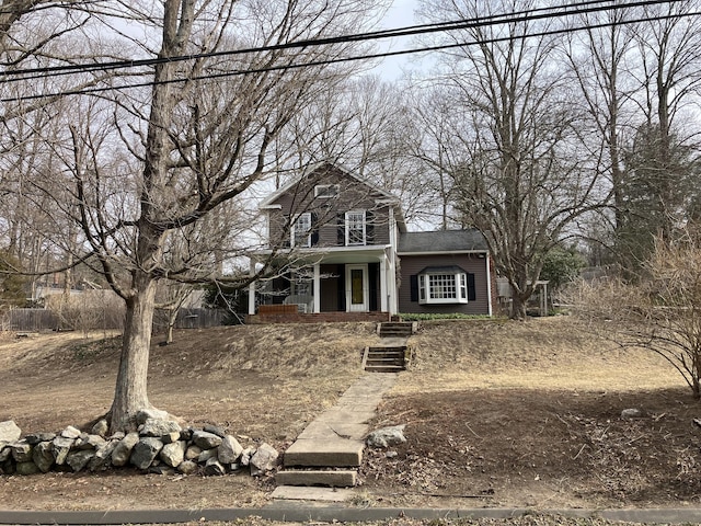 traditional home featuring a porch