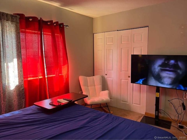 bedroom featuring a closet