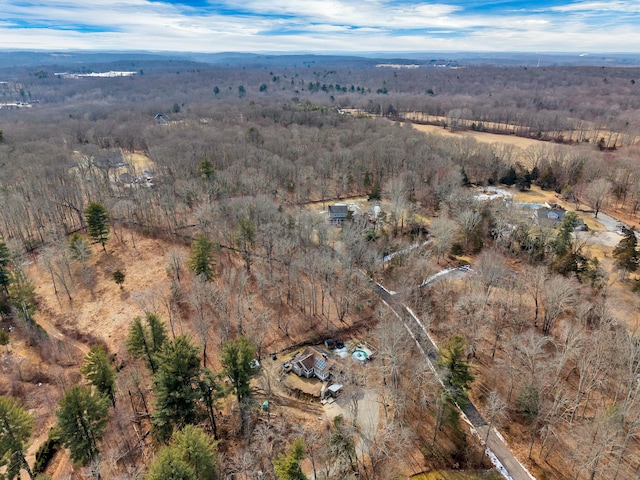 aerial view with a view of trees