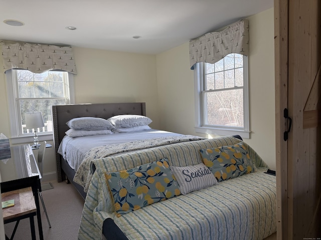 view of carpeted bedroom