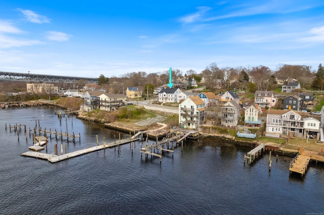 108 Thames St, Groton, CT 06340 - view of dock featuring a water view and a residential view